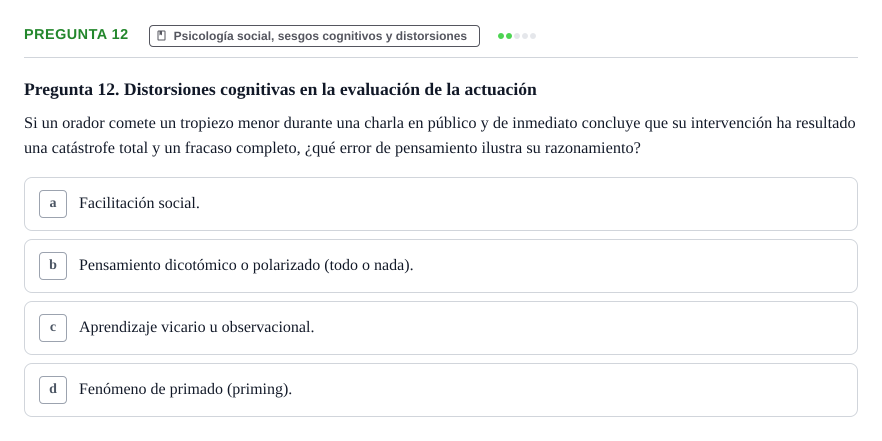 Enunciado: Pregunta 12
