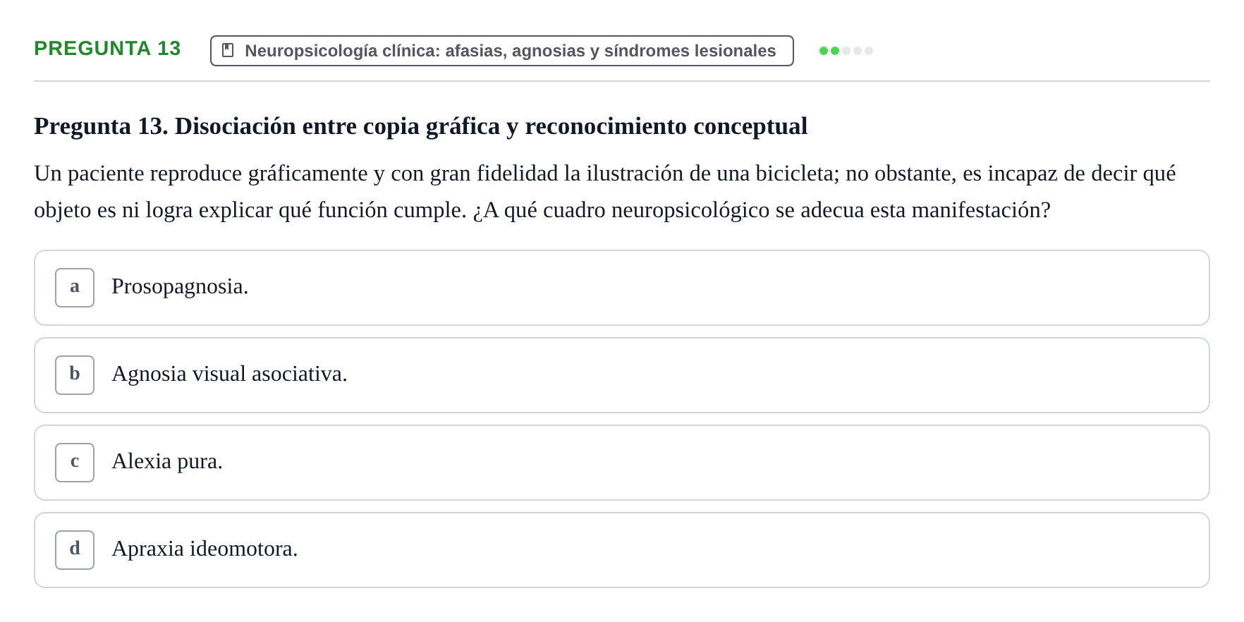 Enunciado: Pregunta 13