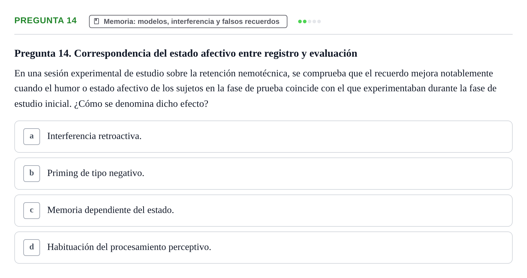 Enunciado: Pregunta 14