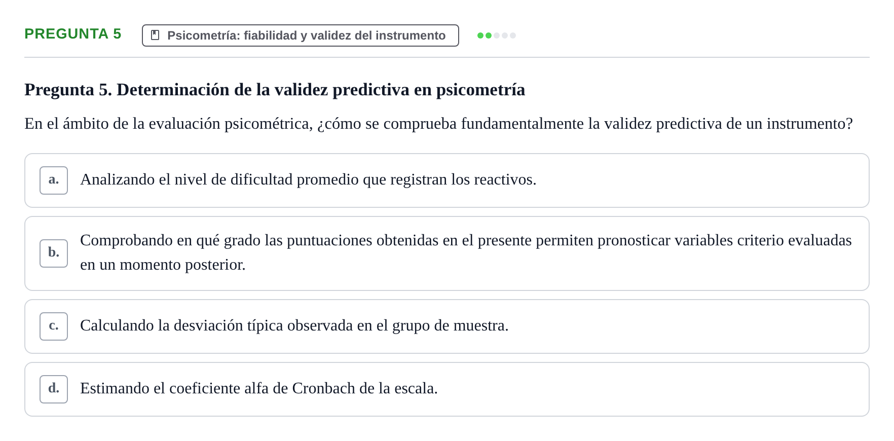 Enunciado: Pregunta 5