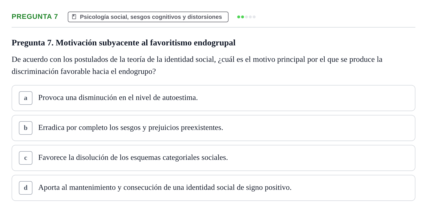 Enunciado: Pregunta 7