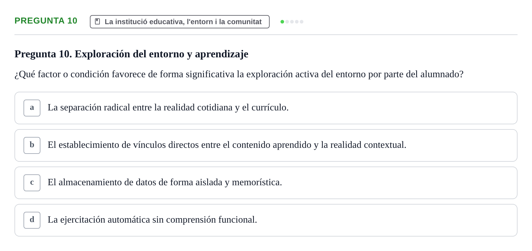 Enunciado: Pregunta 10