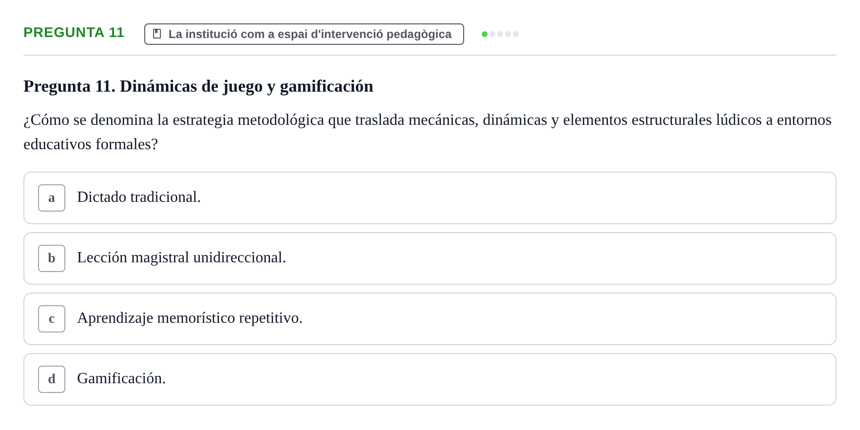 Enunciado: Pregunta 11