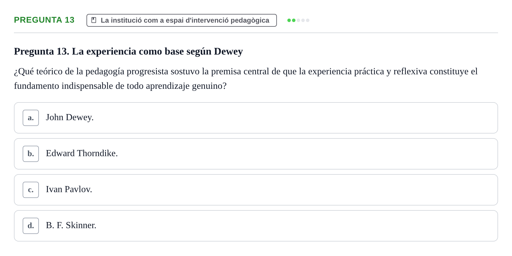 Enunciado: Pregunta 13