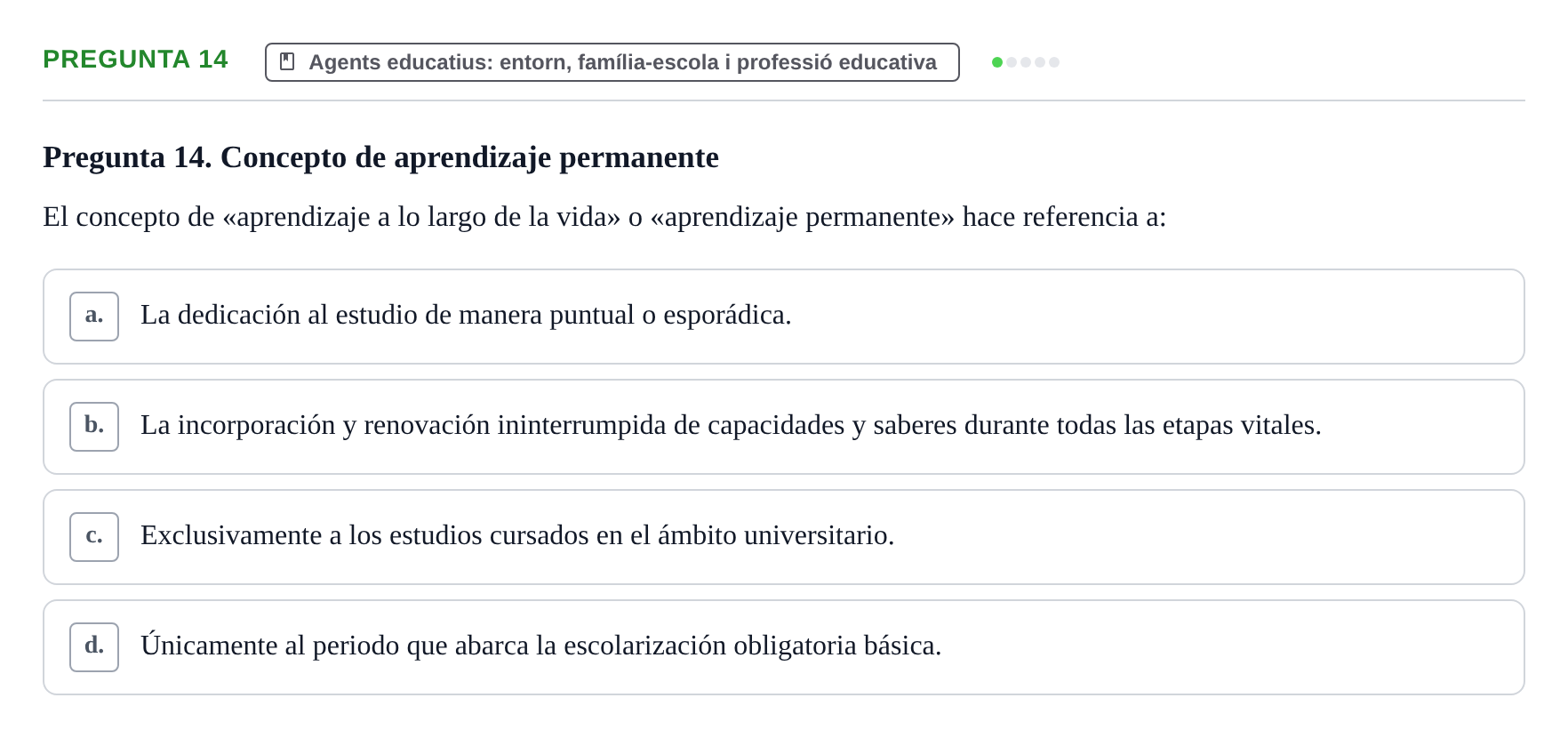 Enunciado: Pregunta 14