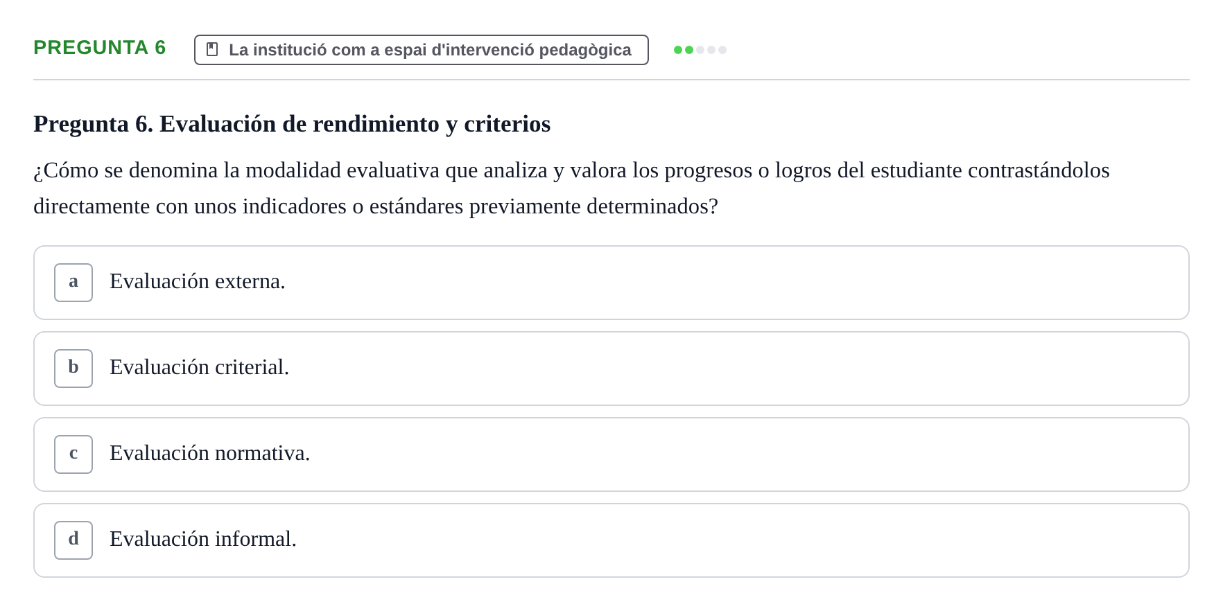 Enunciado: Pregunta 6