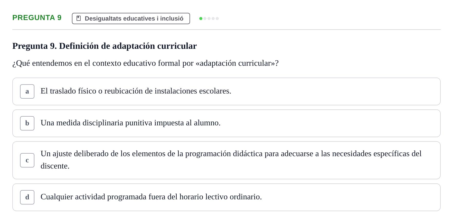 Enunciado: Pregunta 9