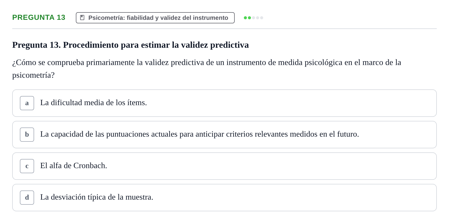 Enunciado: Pregunta 13