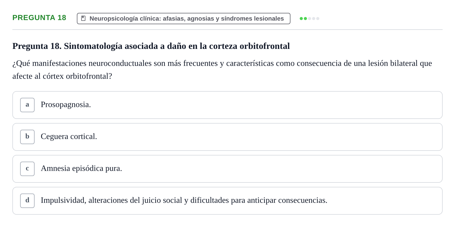 Enunciado: Pregunta 18