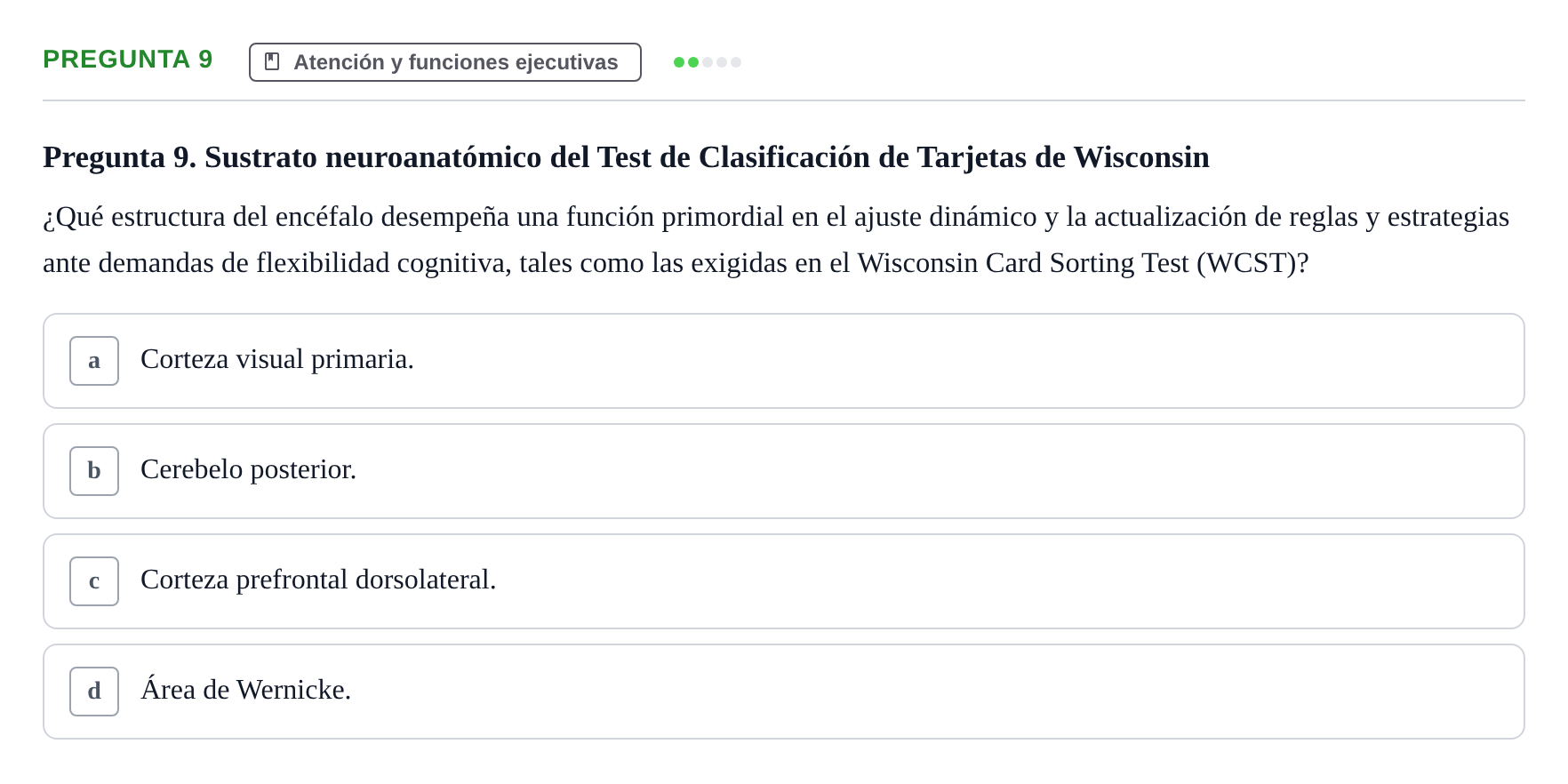 Enunciado: Pregunta 9