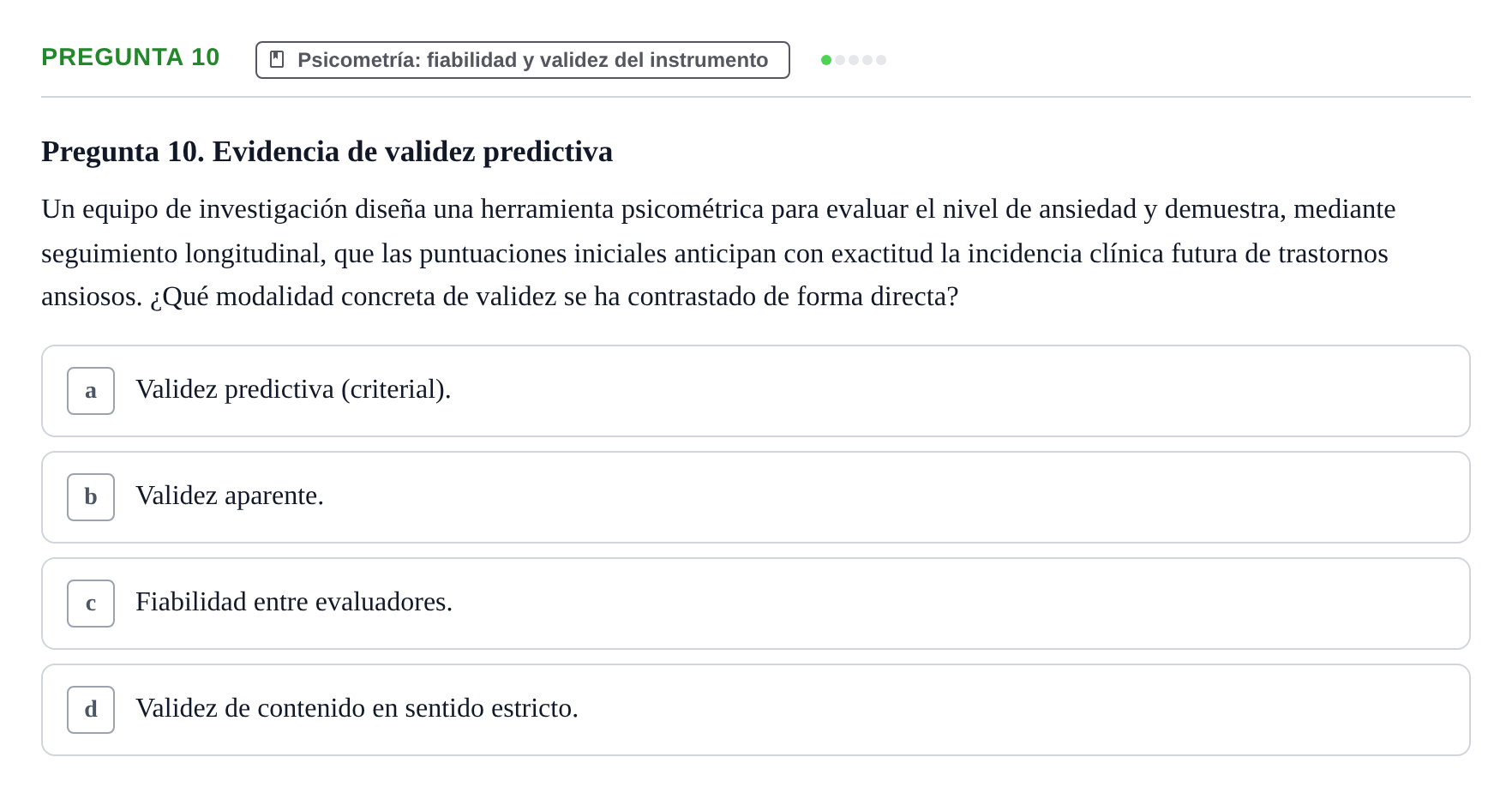 Enunciado: Pregunta 10