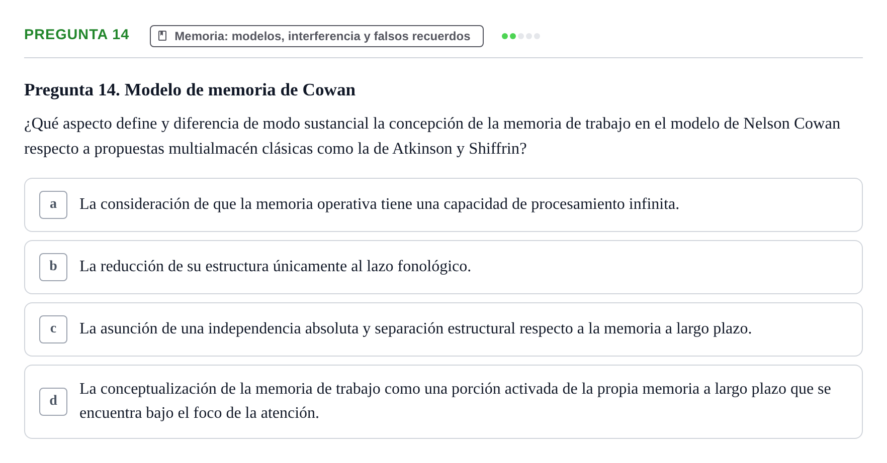 Enunciado: Pregunta 14