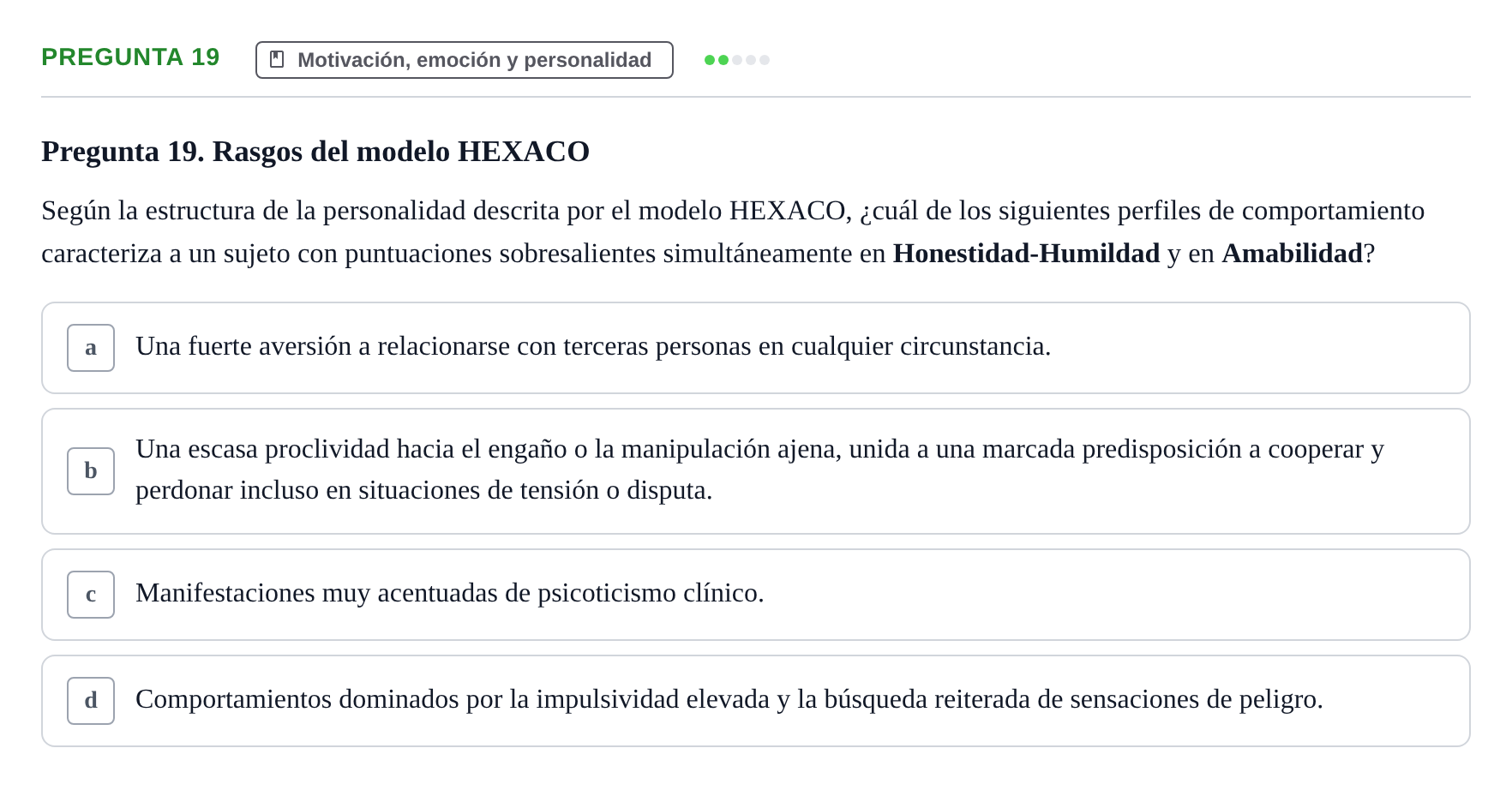 Enunciado: Pregunta 19