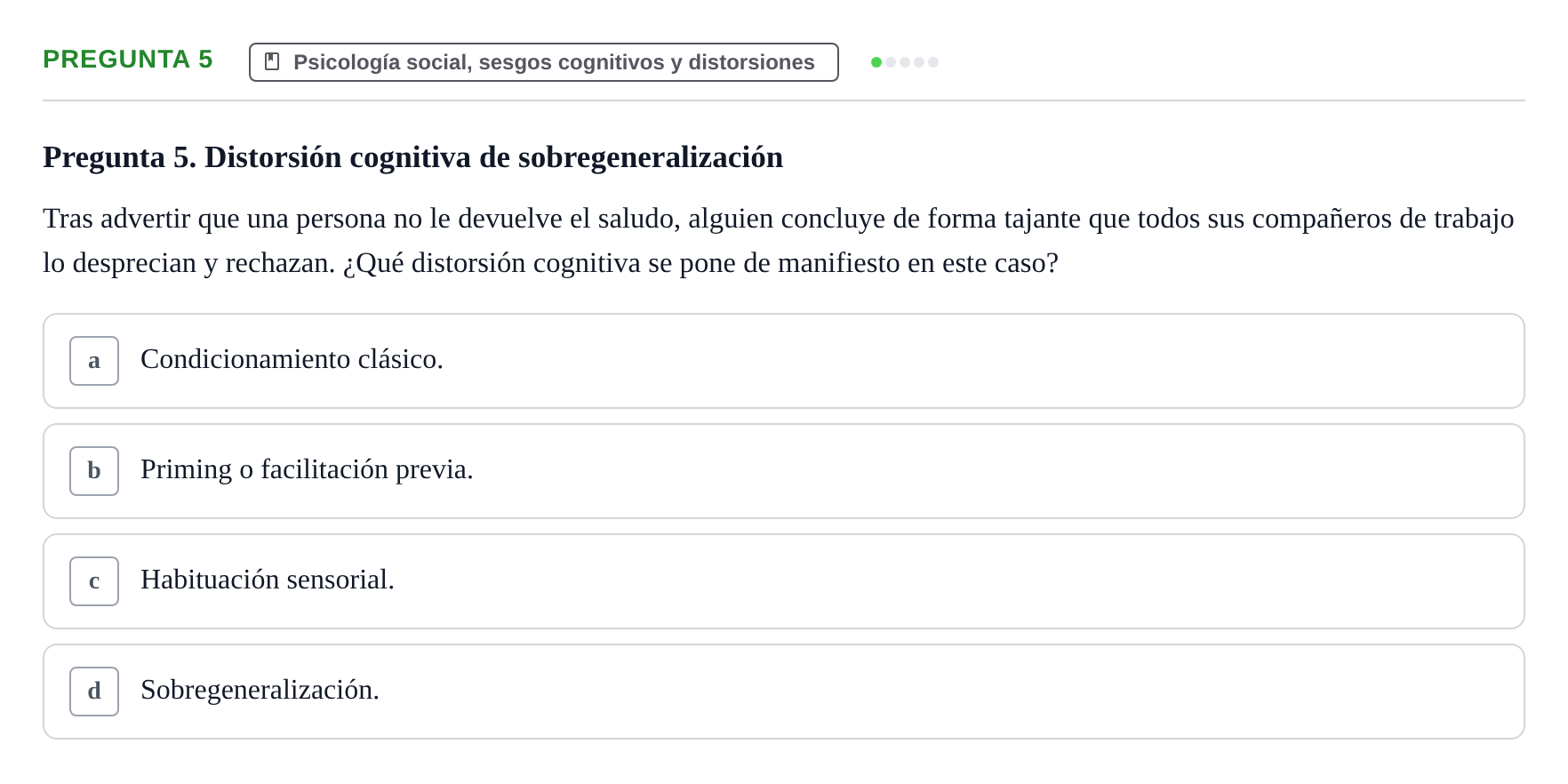 Enunciado: Pregunta 5