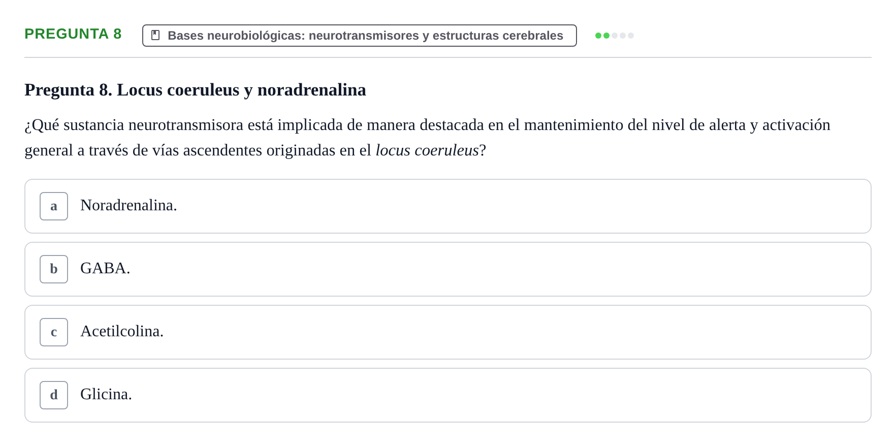 Enunciado: Pregunta 8