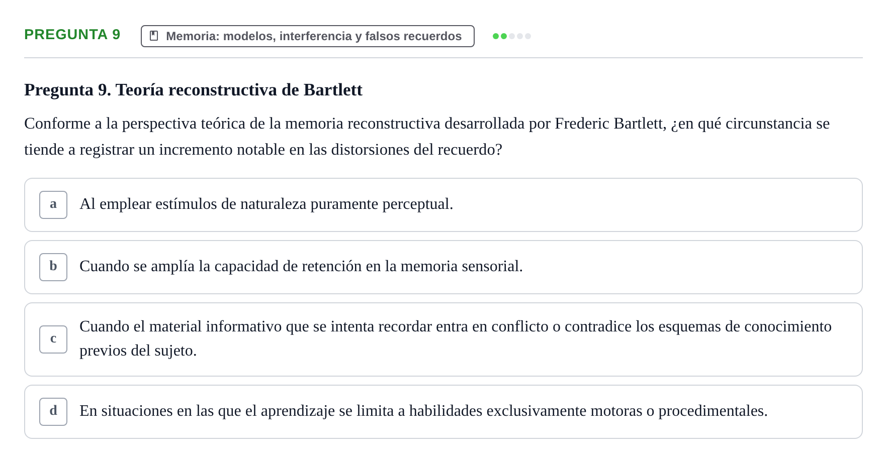 Enunciado: Pregunta 9