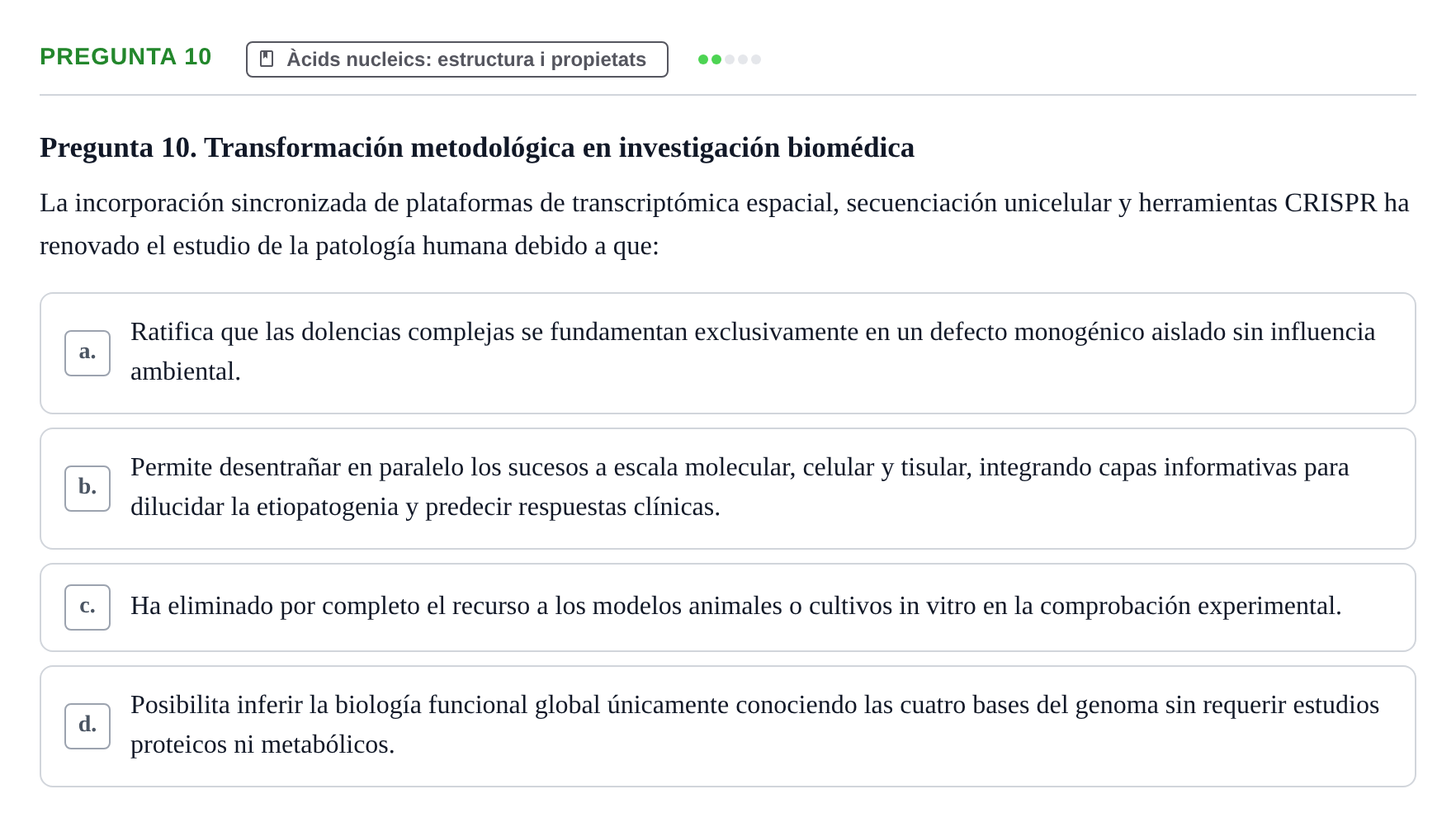 Enunciado: Pregunta 10