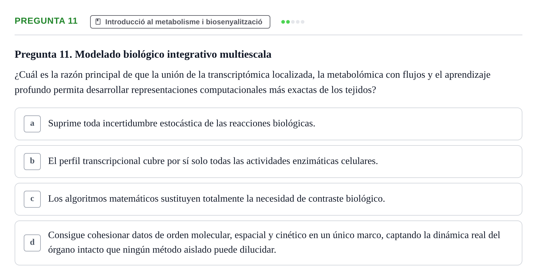 Enunciado: Pregunta 11