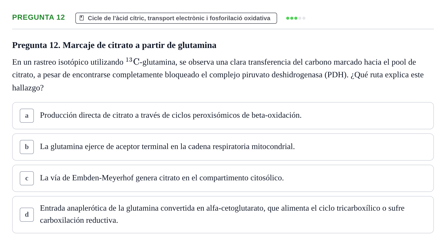 Enunciado: Pregunta 12