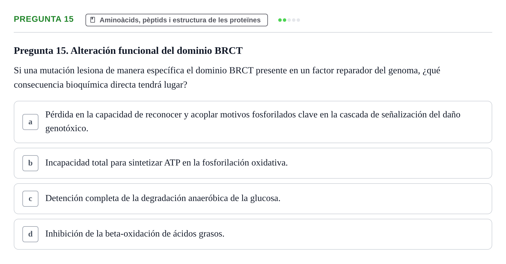Enunciado: Pregunta 15