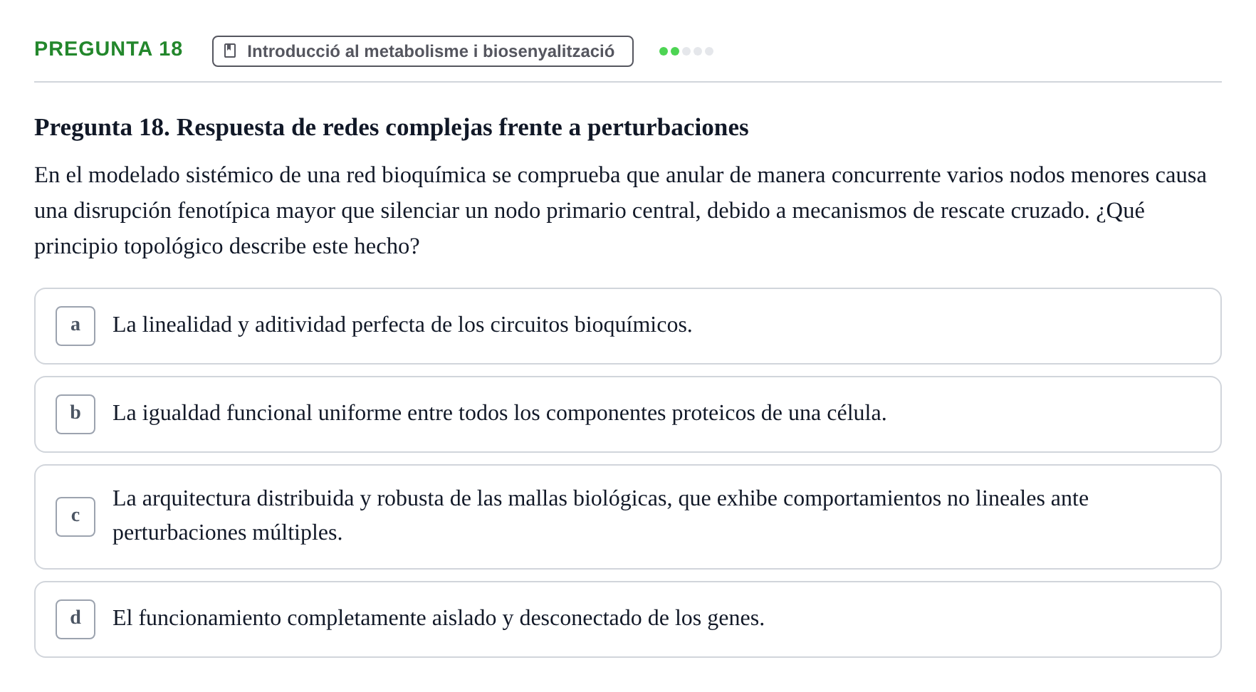 Enunciado: Pregunta 18