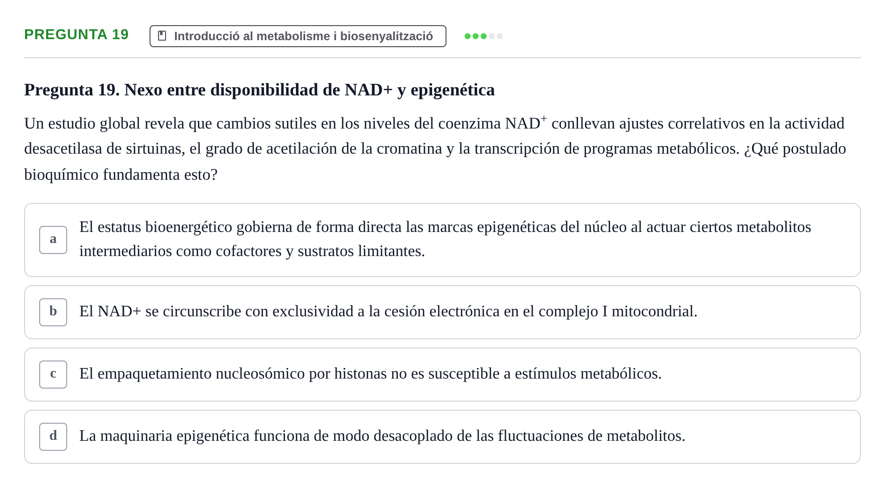 Enunciado: Pregunta 19