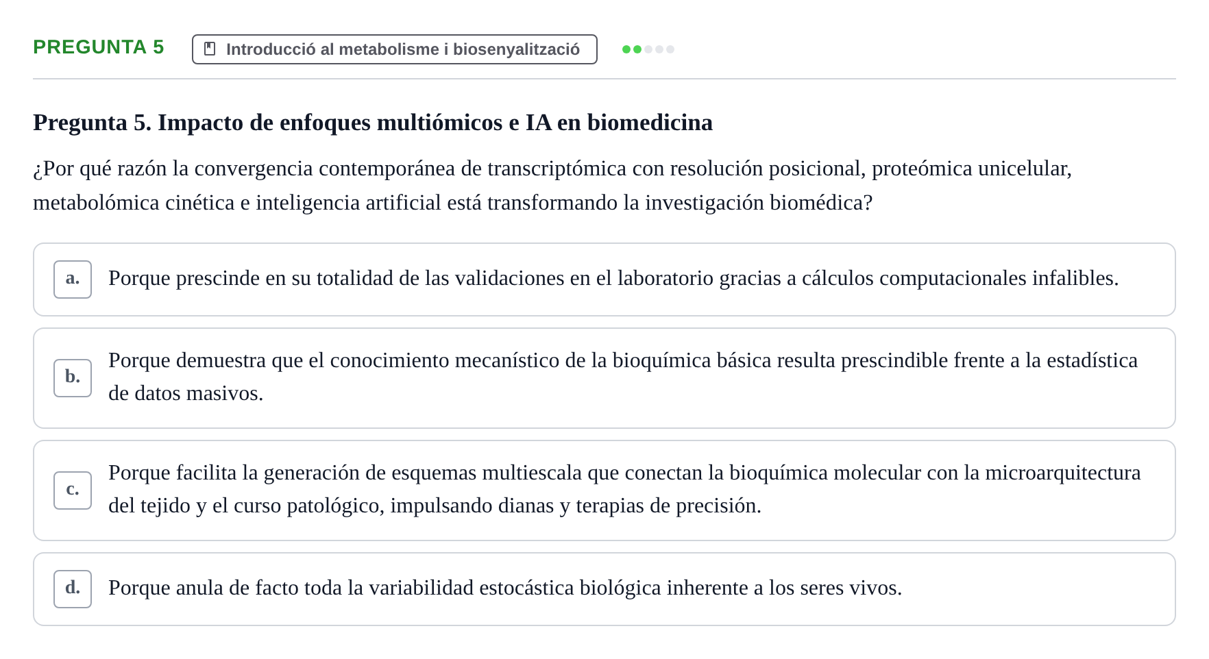 Enunciado: Pregunta 5