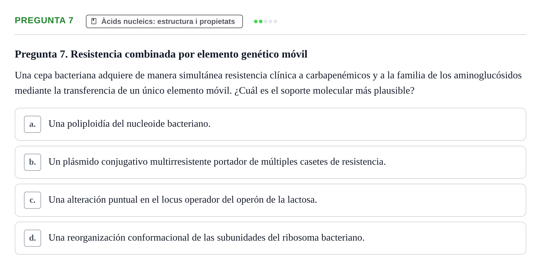 Enunciado: Pregunta 7