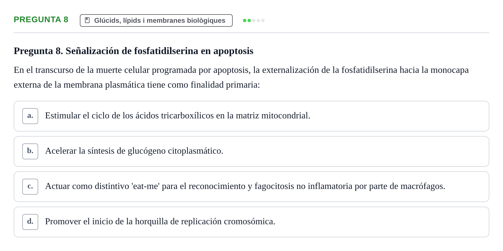 Enunciado: Pregunta 8