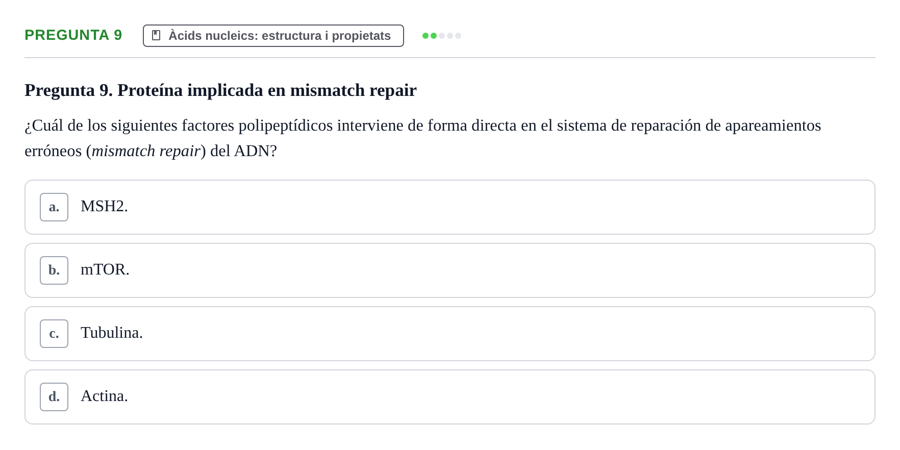 Enunciado: Pregunta 9
