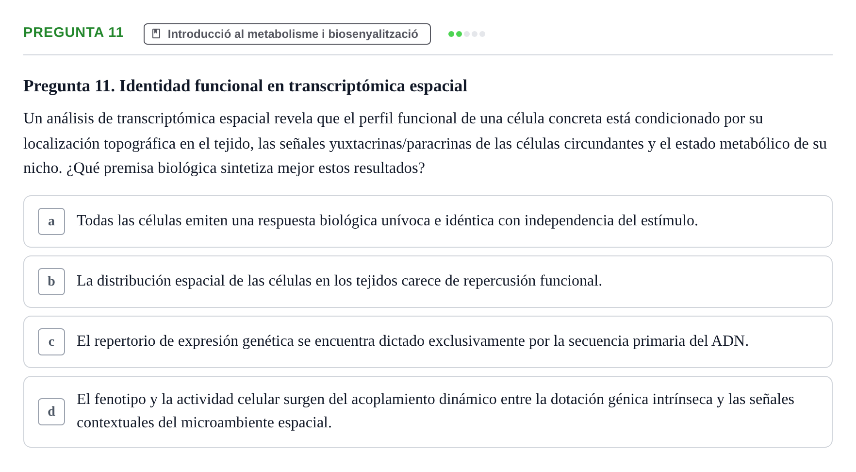 Enunciado: Pregunta 11