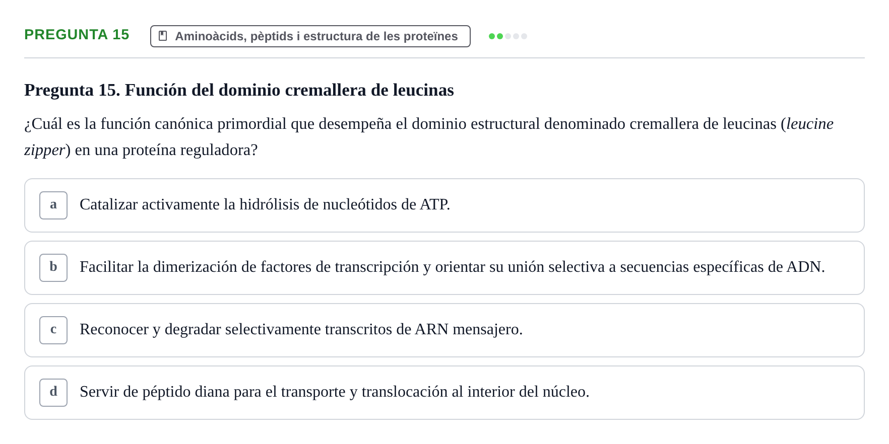 Enunciado: Pregunta 15
