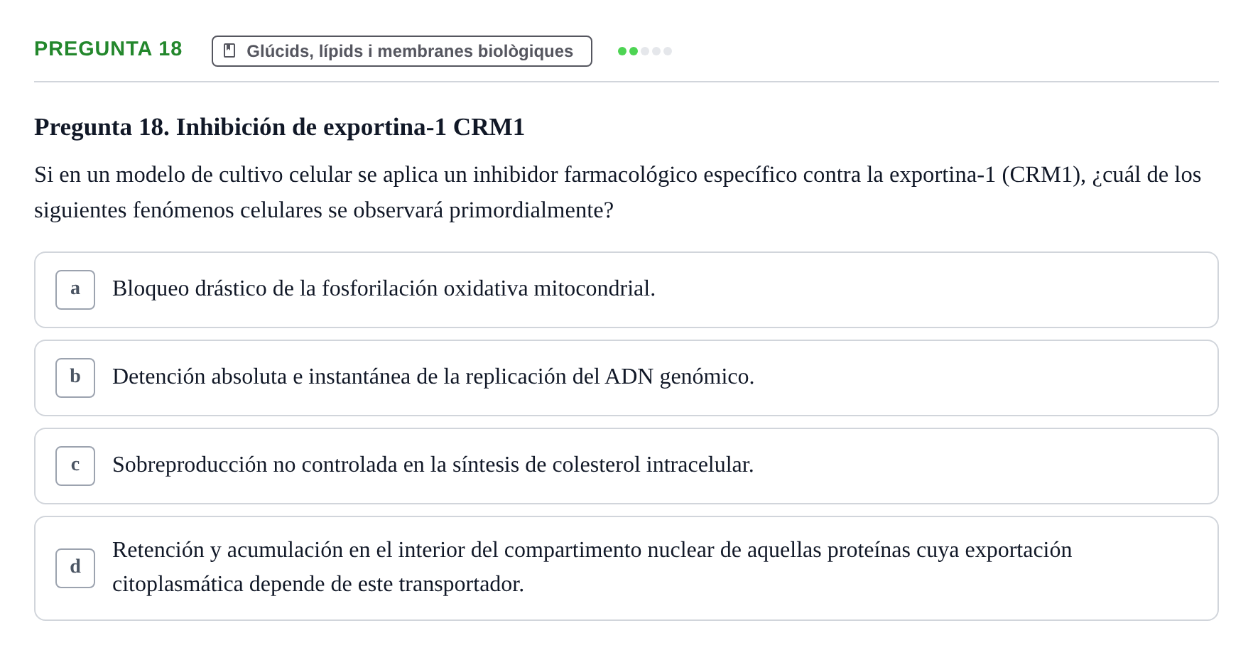 Enunciado: Pregunta 18