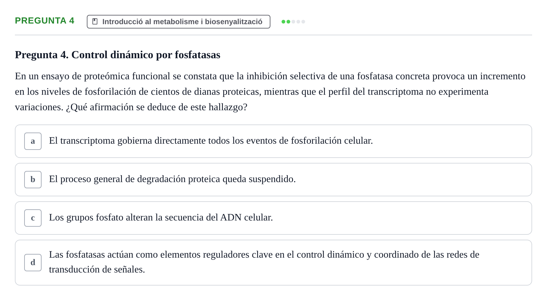 Enunciado: Pregunta 4