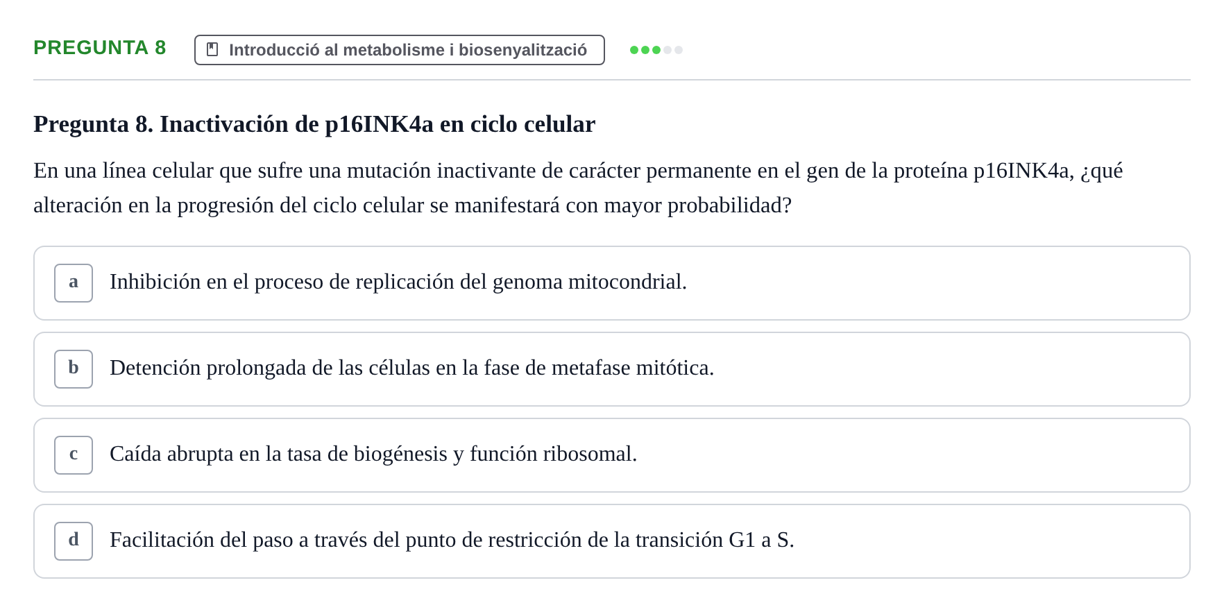 Enunciado: Pregunta 8