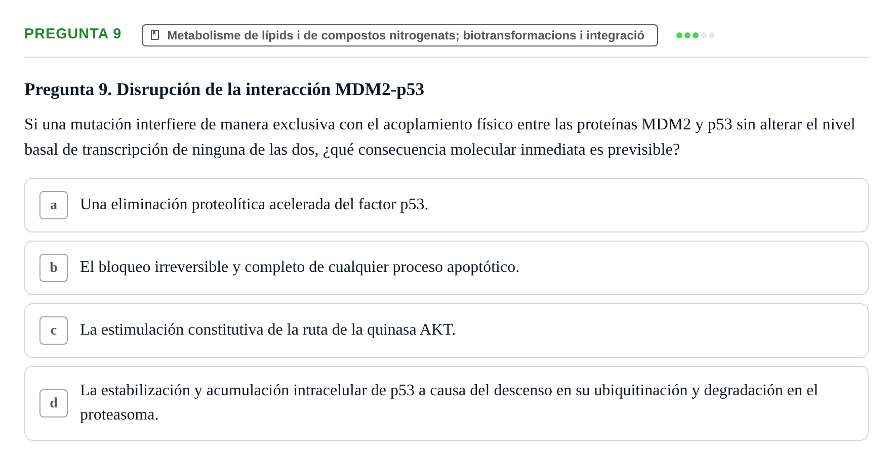 Enunciado: Pregunta 9