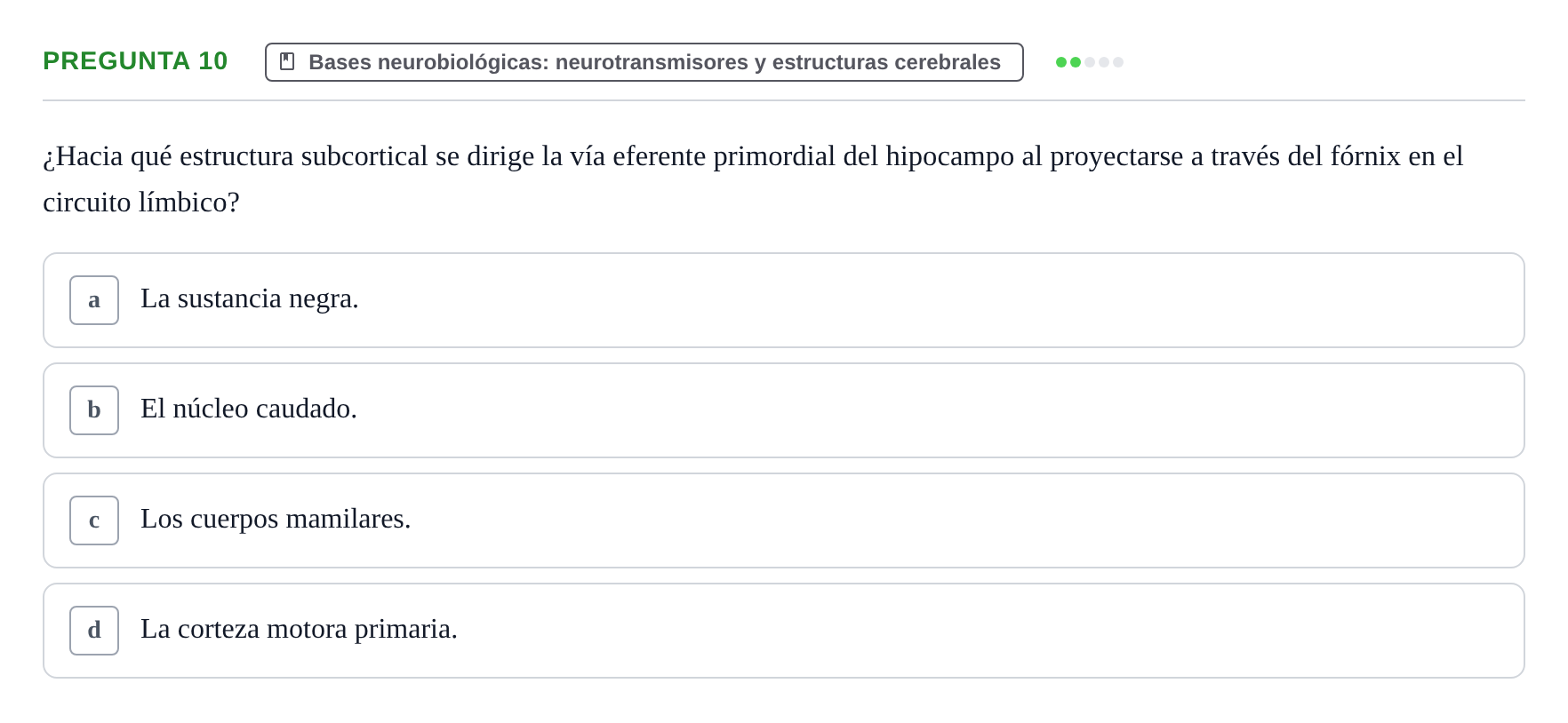 Enunciado: Pregunta 10