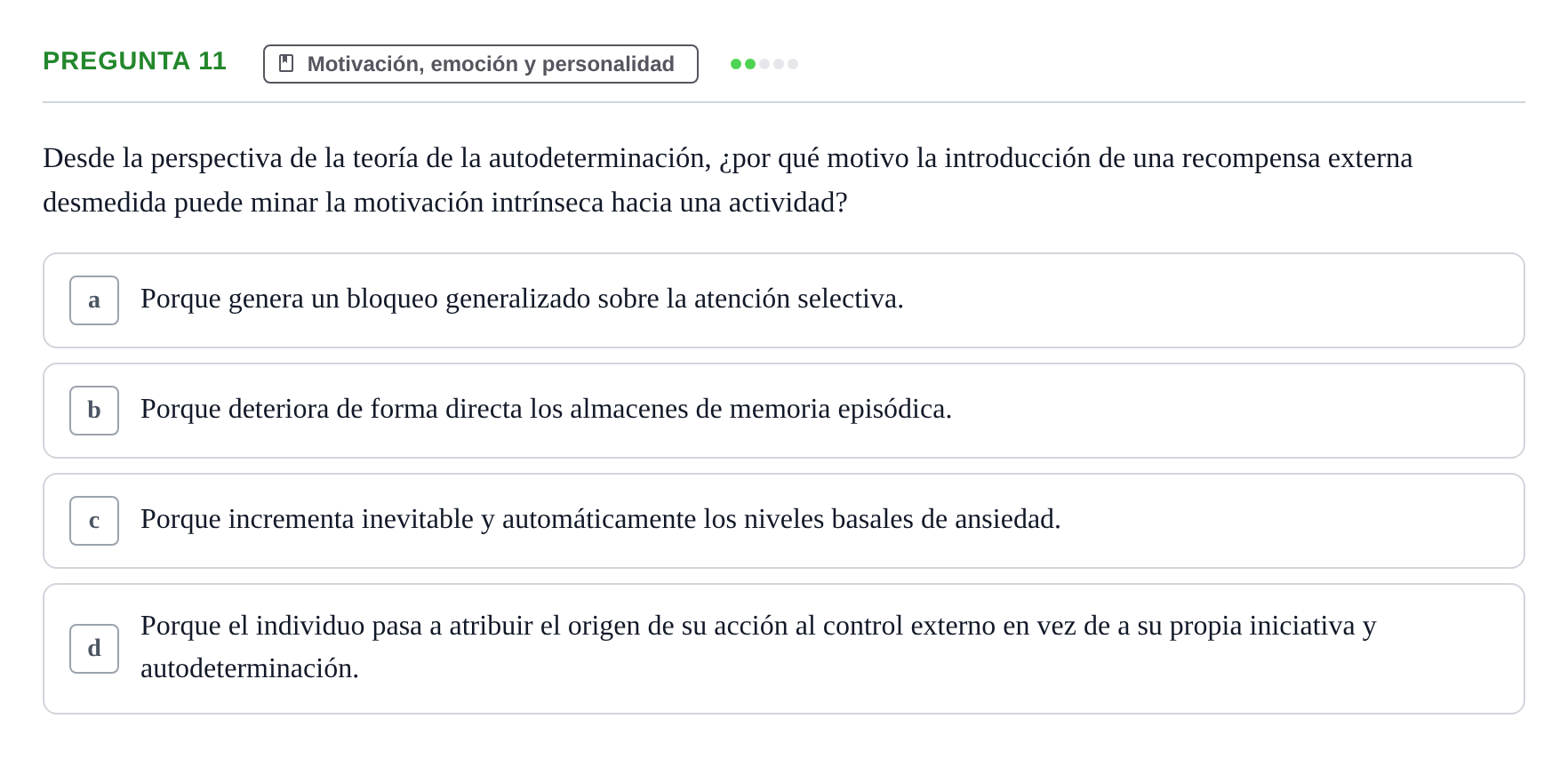 Enunciado: Pregunta 11
