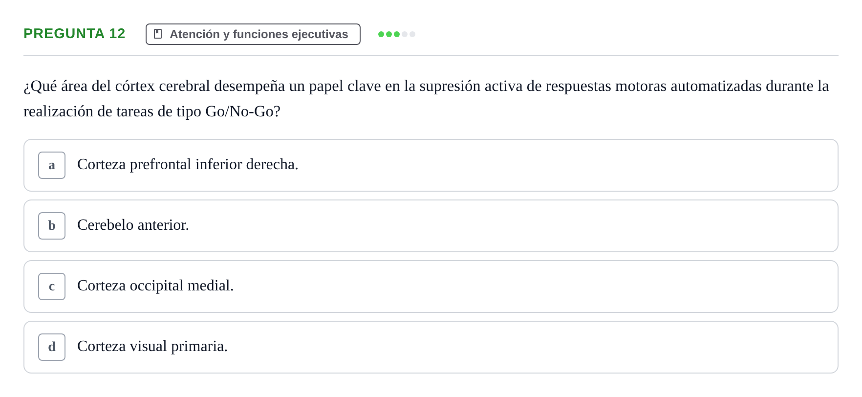 Enunciado: Pregunta 12
