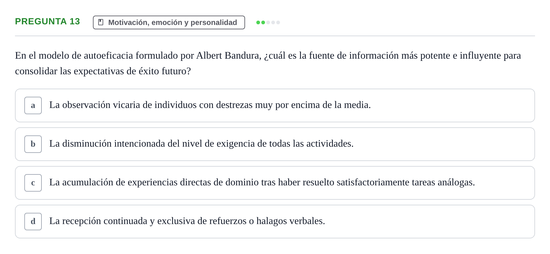 Enunciado: Pregunta 13