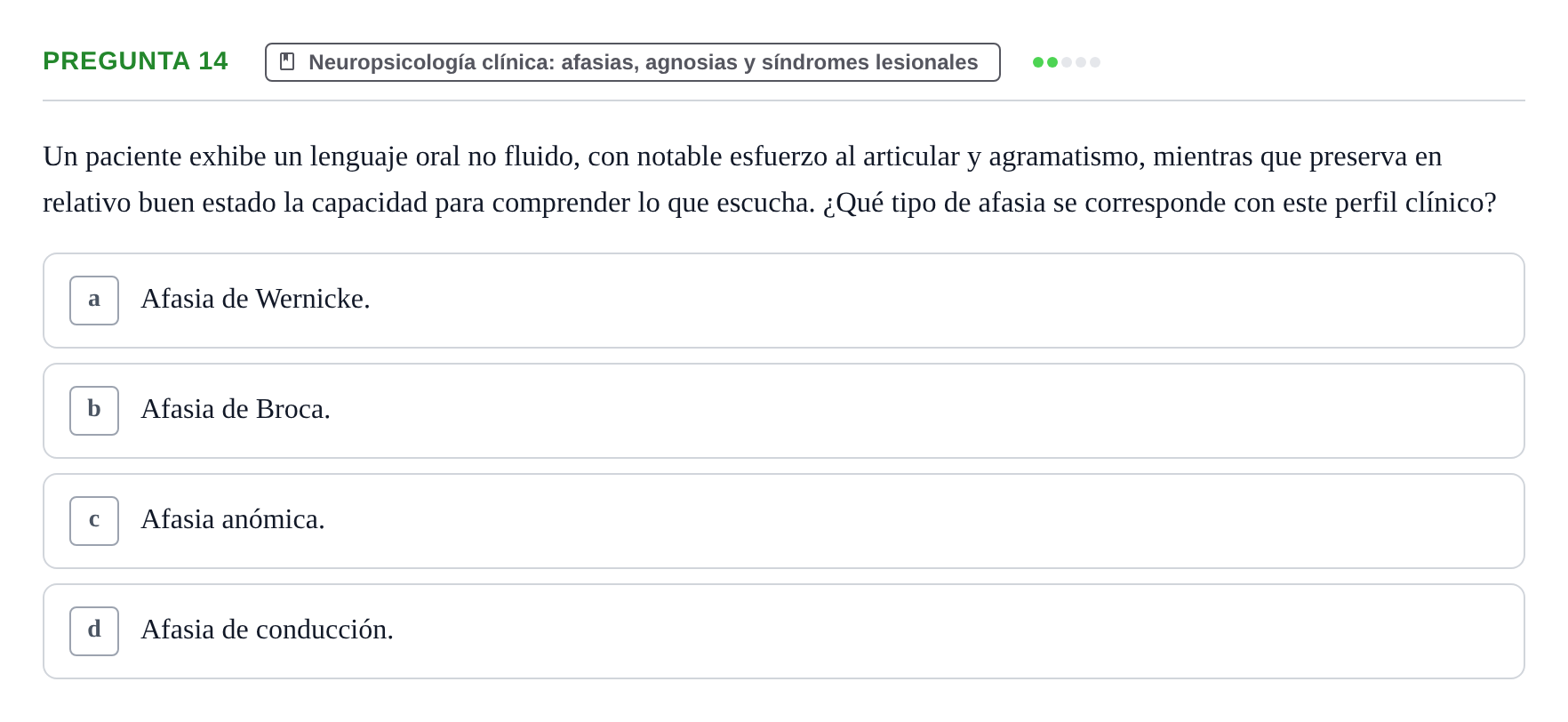 Enunciado: Pregunta 14