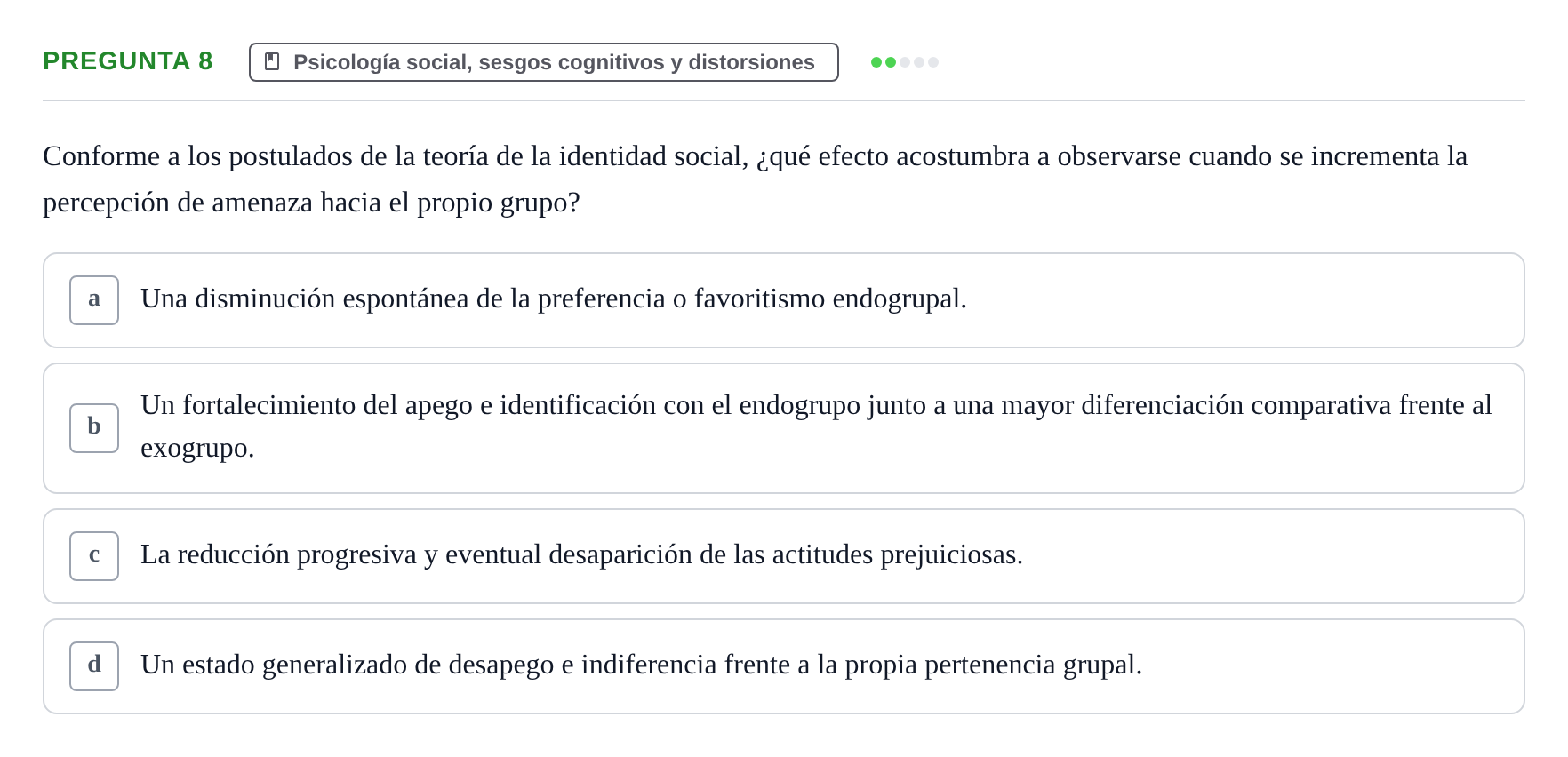 Enunciado: Pregunta 8