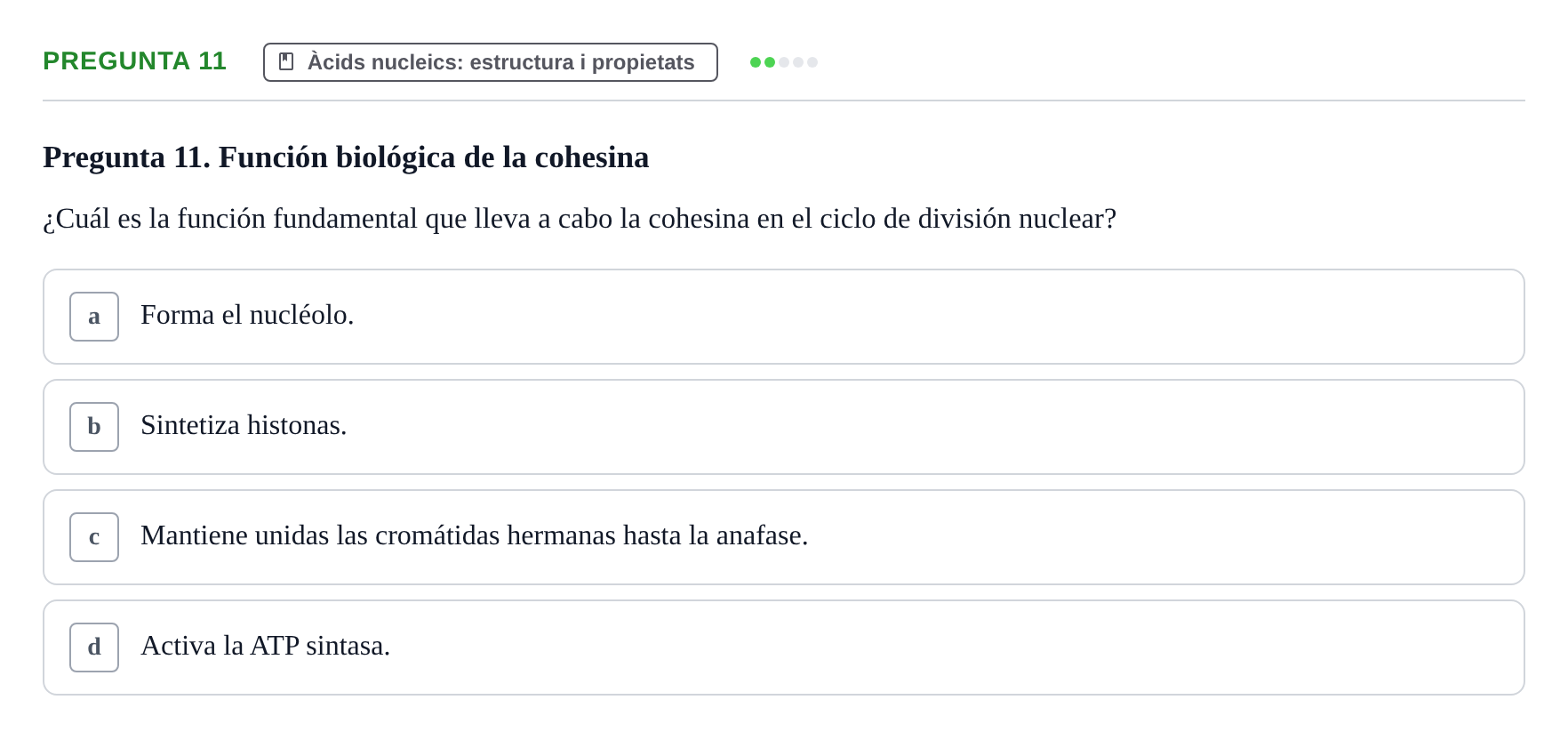 Enunciado: Pregunta 11
