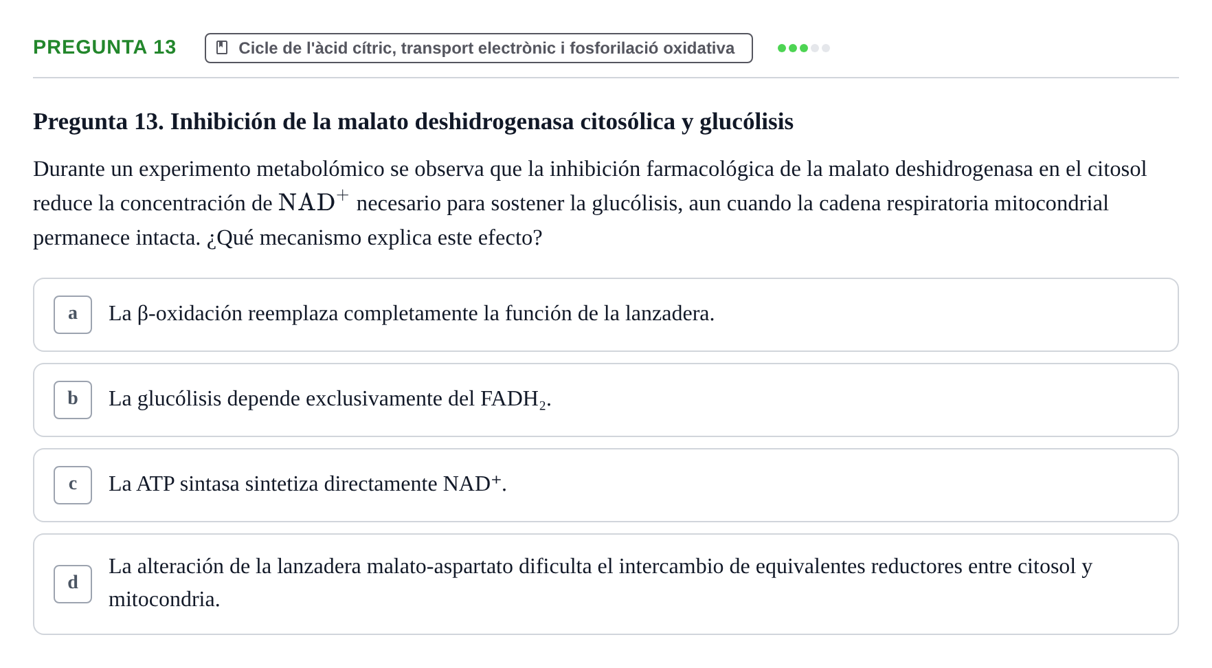 Enunciado: Pregunta 13