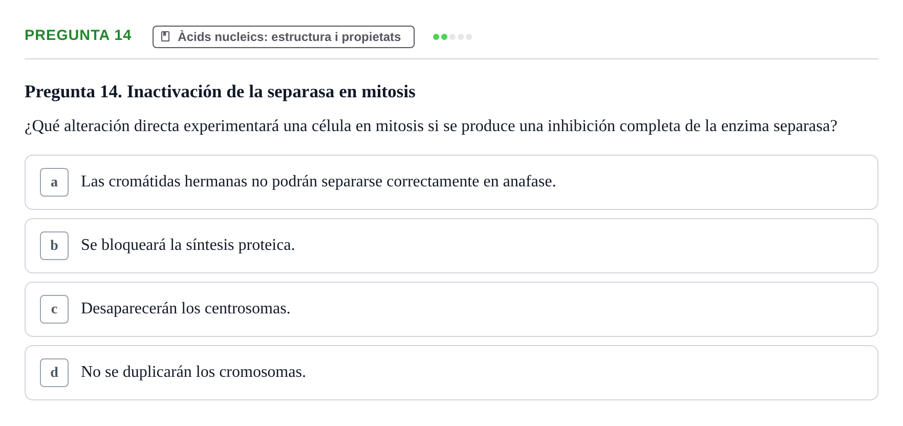 Enunciado: Pregunta 14