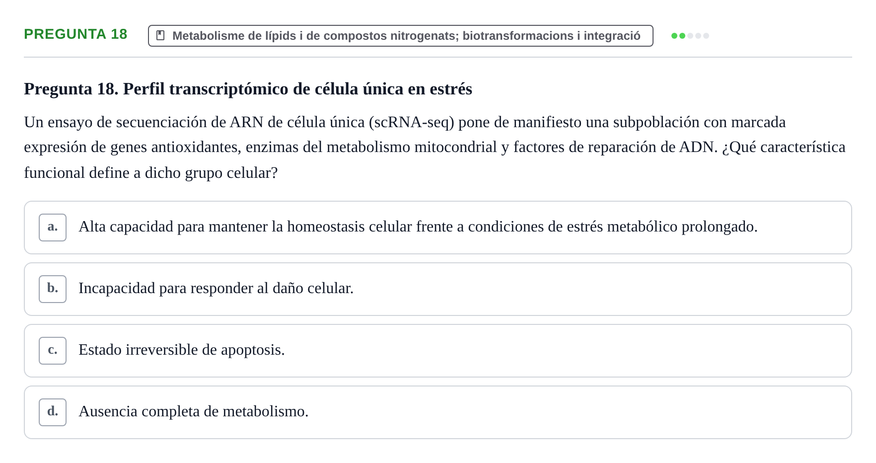 Enunciado: Pregunta 18