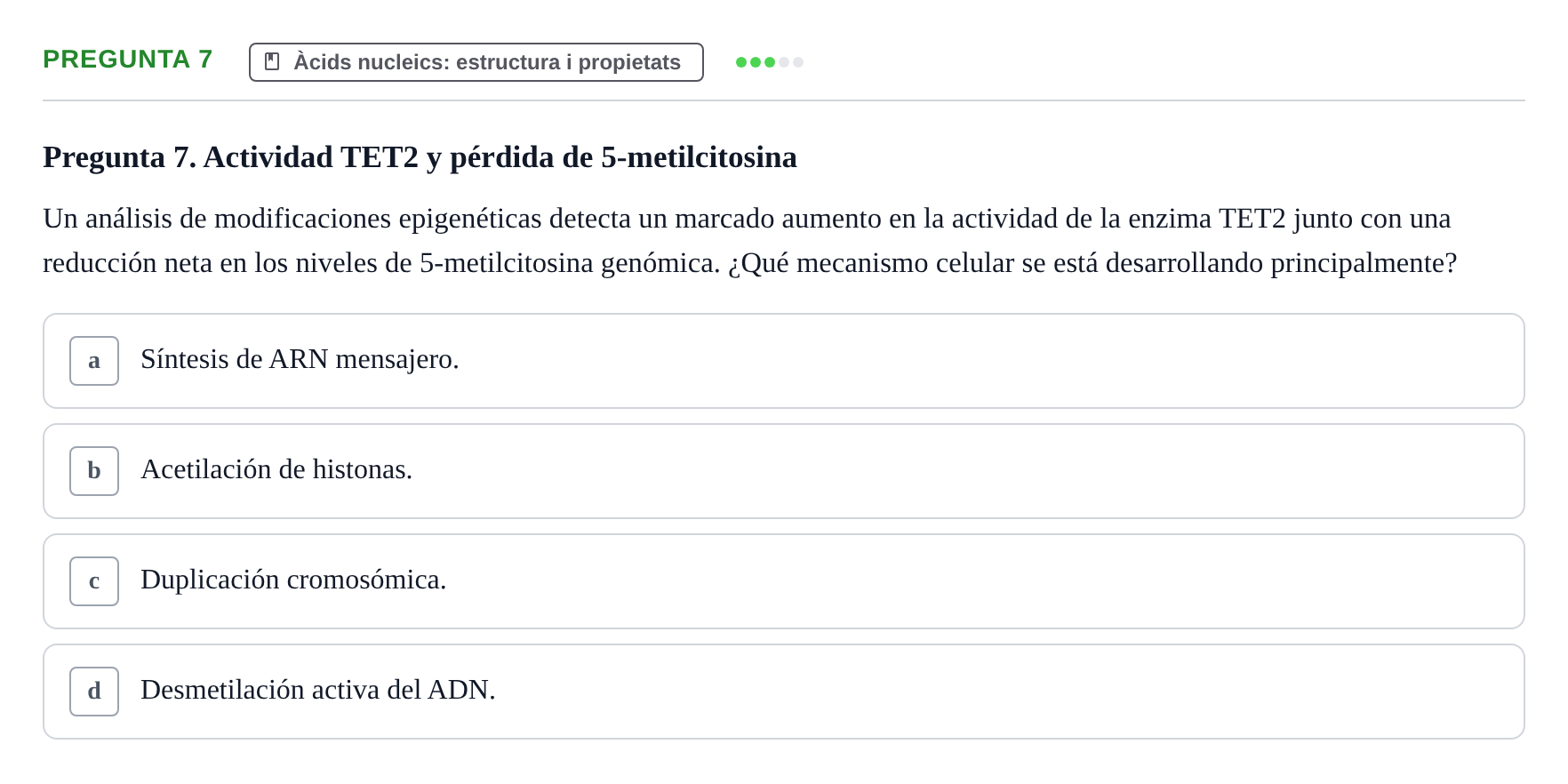 Enunciado: Pregunta 7