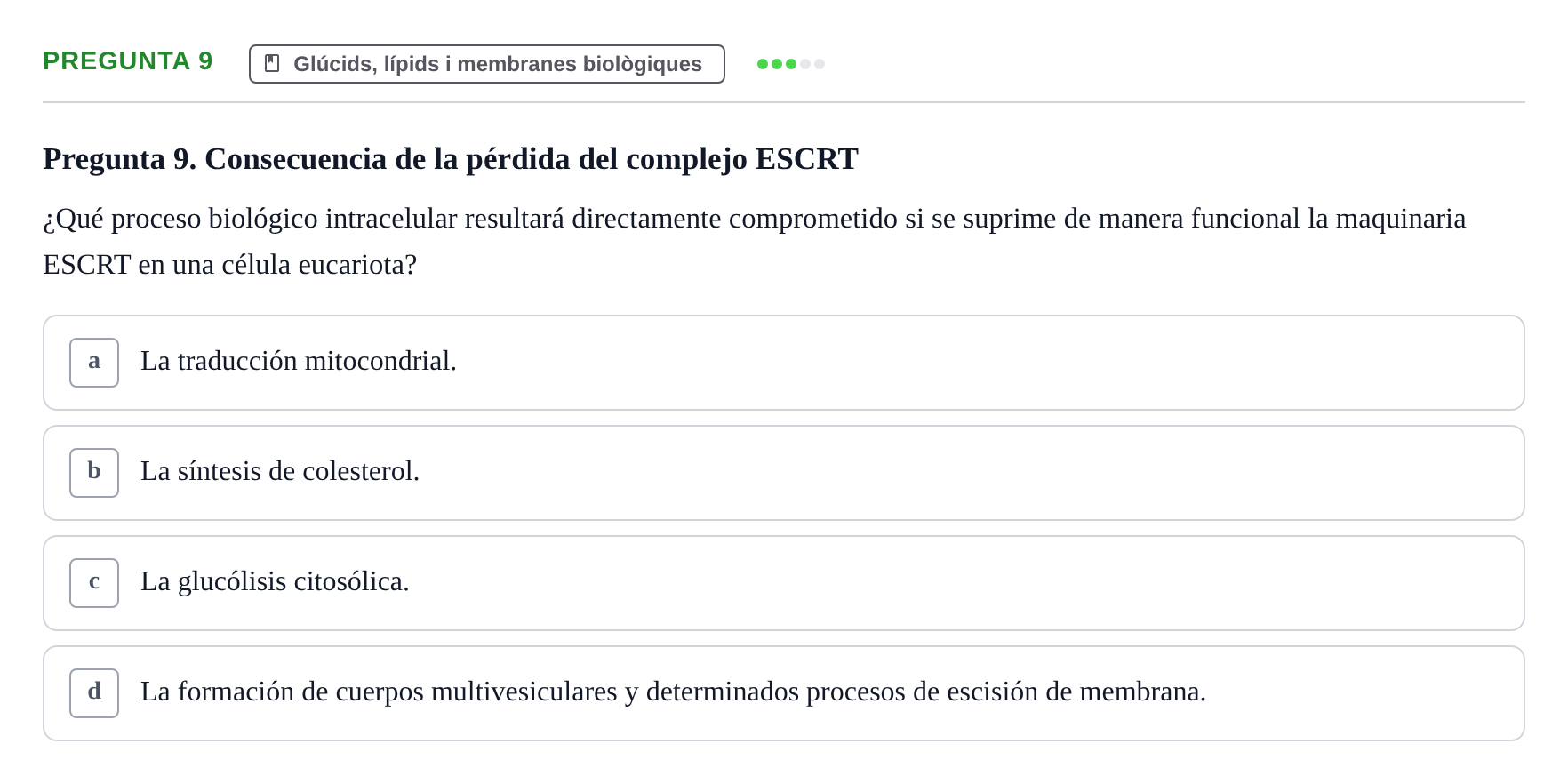 Enunciado: Pregunta 9