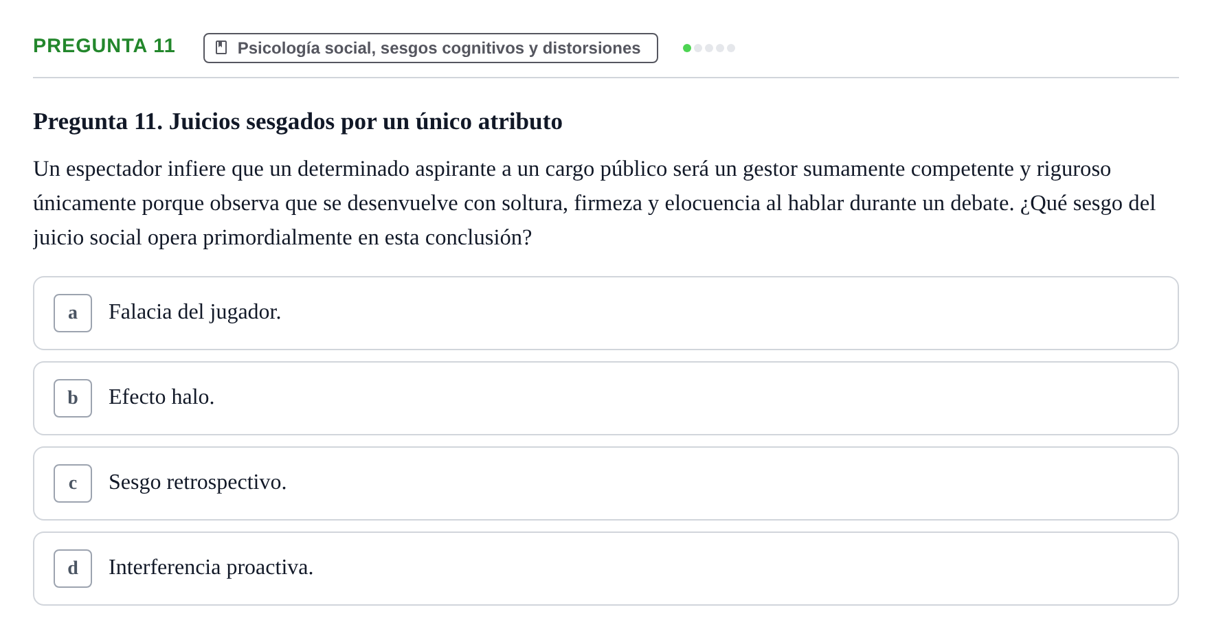 Enunciado: Pregunta 11