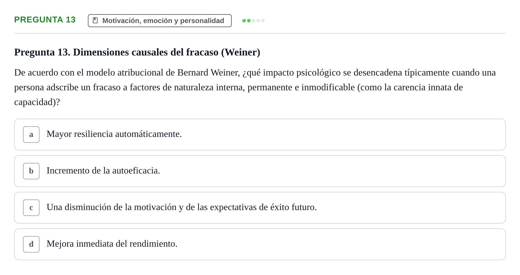 Enunciado: Pregunta 13